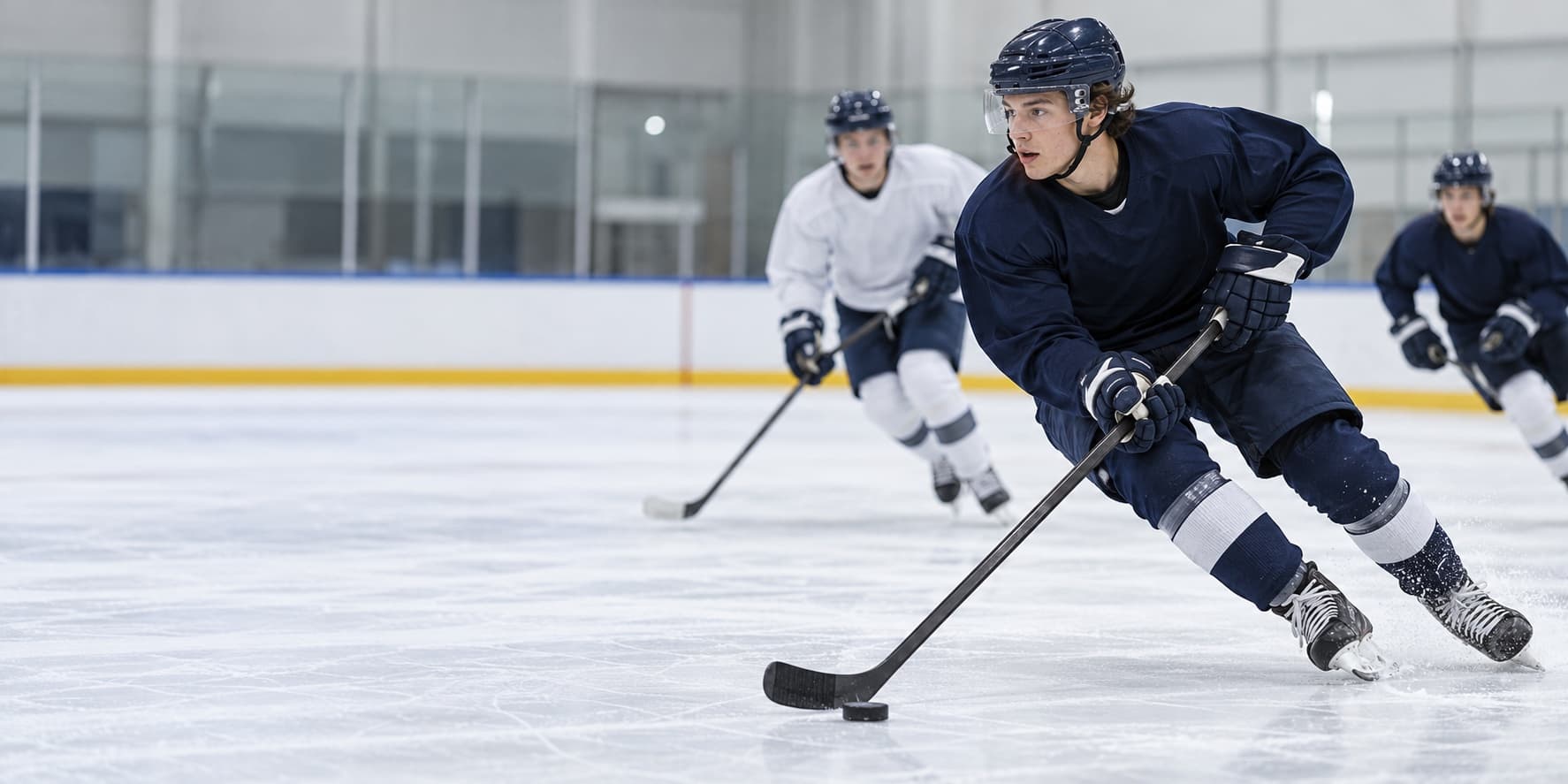 Ice hockey practice
